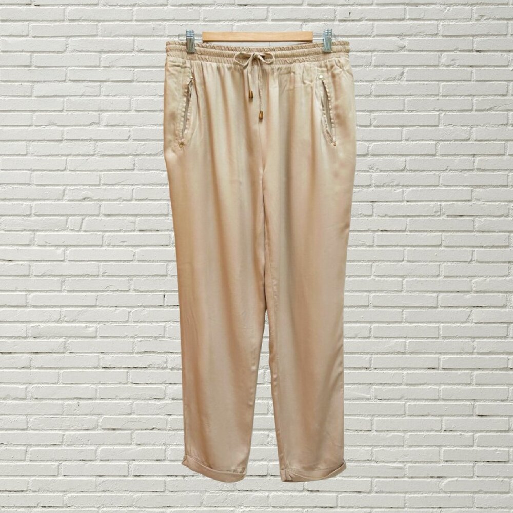 STREETWEAR SOCIETY Light Beige Drawstring Pants
